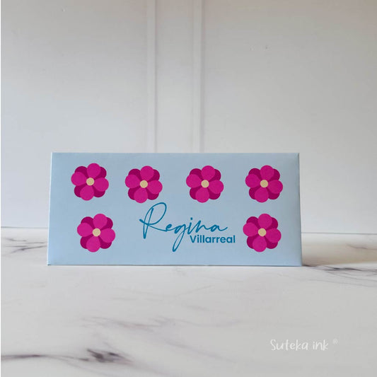Sobre de dinero personalizado | papel |flores en el cielo | Suteka ink®