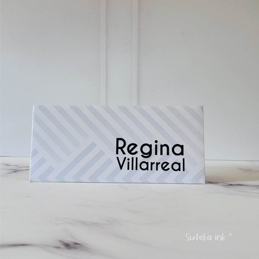 Sobre de dinero personalizado | papel |en gris | Suteka ink®