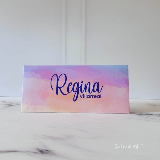 Sobre de dinero personalizado | papel |naranja rosa | Suteka ink®