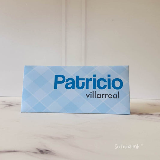 Sobre de dinero personalizado | papel | celeste | Suteka ink®