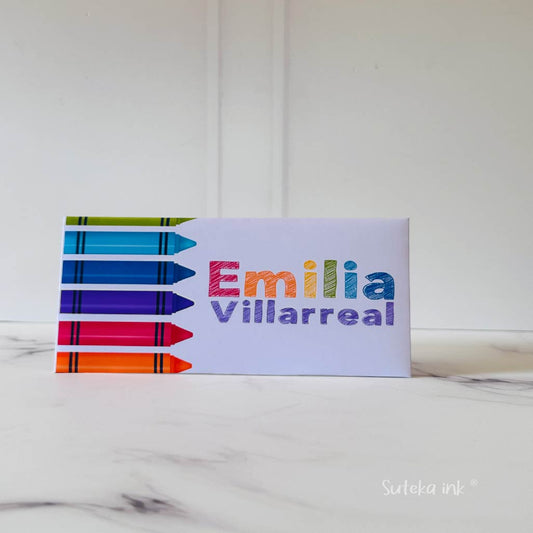 Sobre de dinero personalizado | papel |colores | Suteka ink®