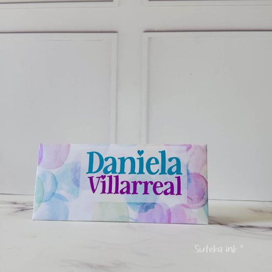 Sobre de dinero personalizado | papel |burbujas| Suteka ink®