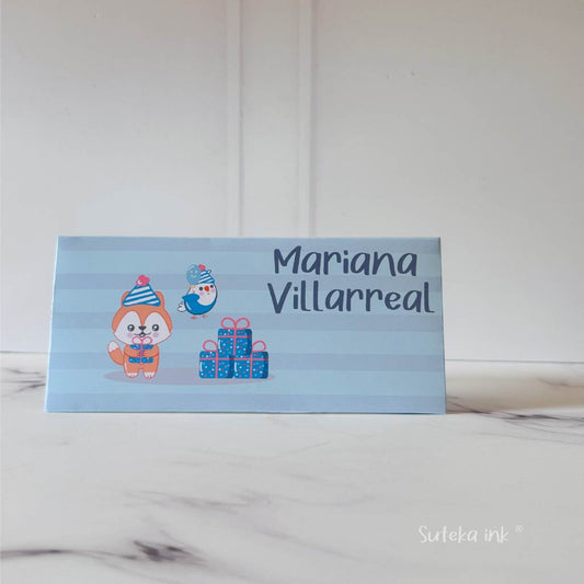 Sobre de dinero personalizado | papel | Foxy fiesta | Suteka ink®