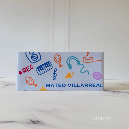 Sobre de dinero personalizado | papel | musical | Suteka ink®