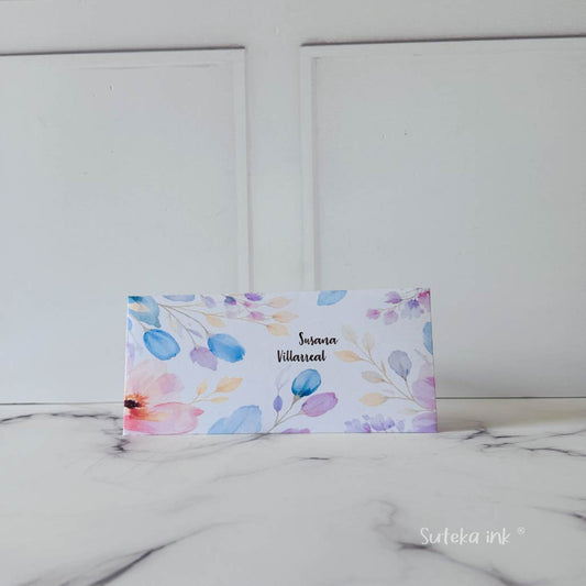 Sobre de dinero personalizado | papel | rosas | Suteka ink®
