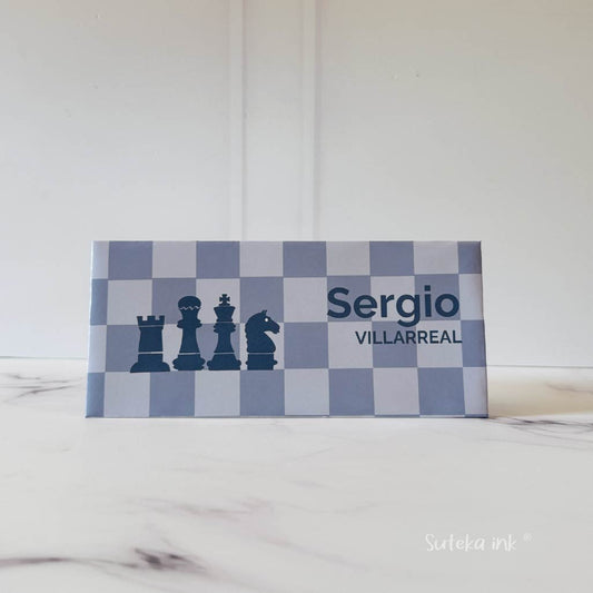 Sobre de dinero personalizado | papel | ajedrez | Suteka ink®