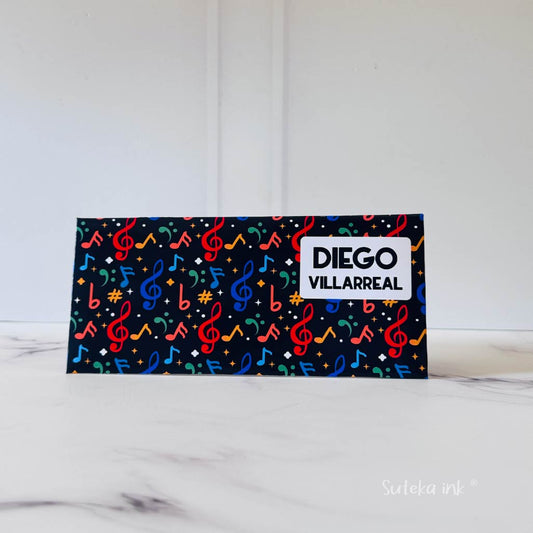 Sobre de dinero personalizado | papel | música | Suteka ink®