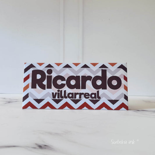 Sobre de dinero personalizado | papel | chevrón | Suteka ink®