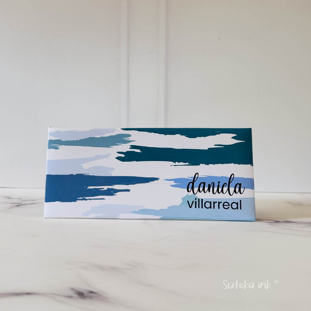 Sobre de dinero personalizado | papel |verde| Suteka ink®