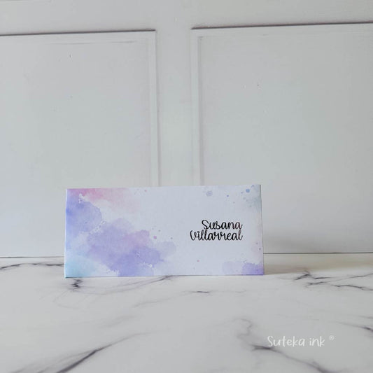 Sobre de dinero personalizado | papel |rosado | Suteka ink®