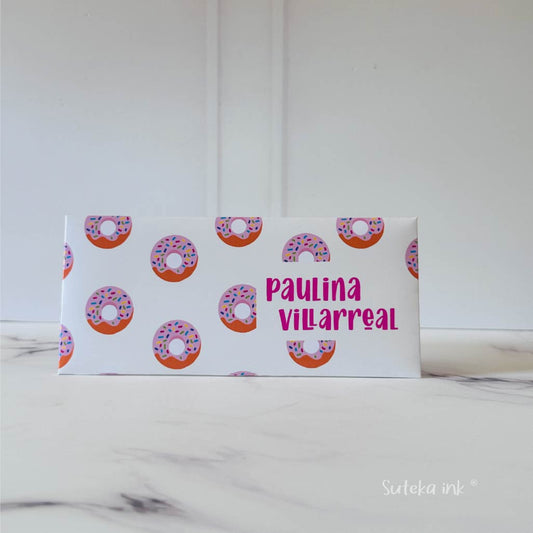 Sobre de dinero personalizado | papel | donas | Suteka ink®