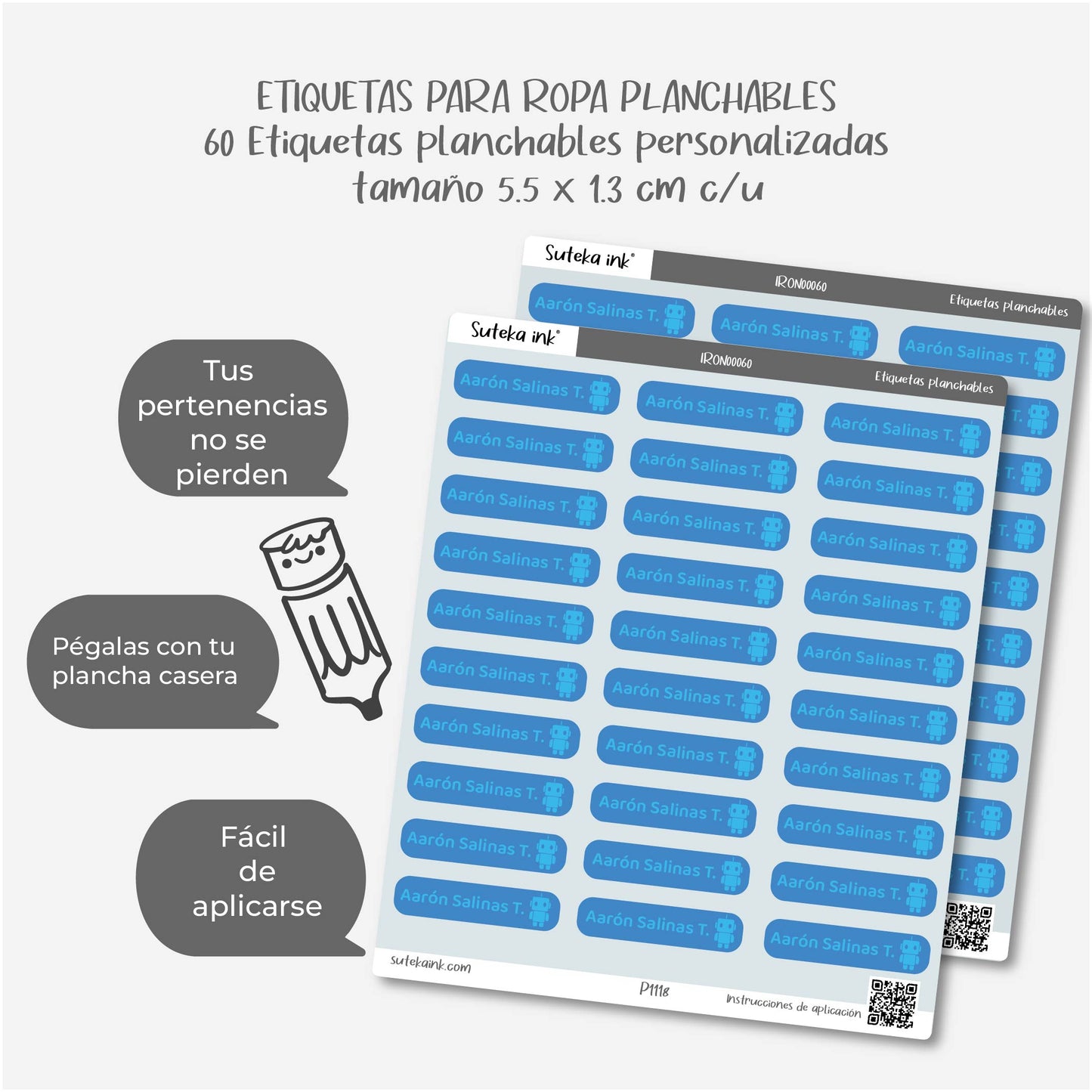 Etiquetas para ropa planchables | Crea tus propias etiquetas