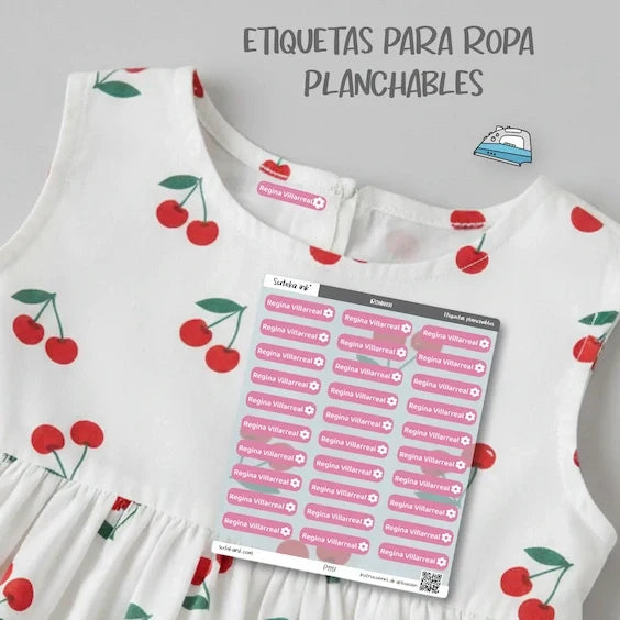 Etiquetas ropa planchables
