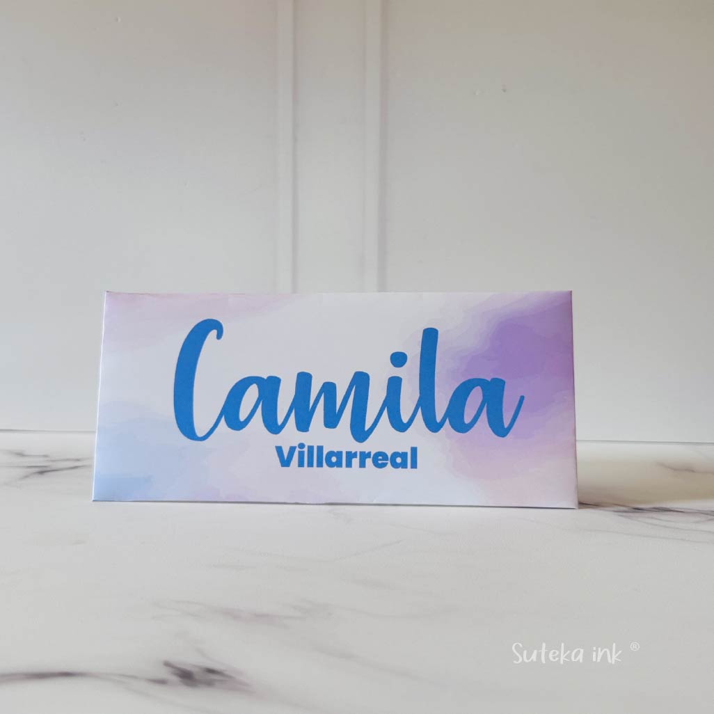 Sobre de dinero personalizado | papel |nube rosa | Suteka ink®