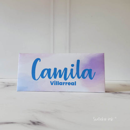 Sobre de dinero personalizado | papel |nube rosa | Suteka ink®