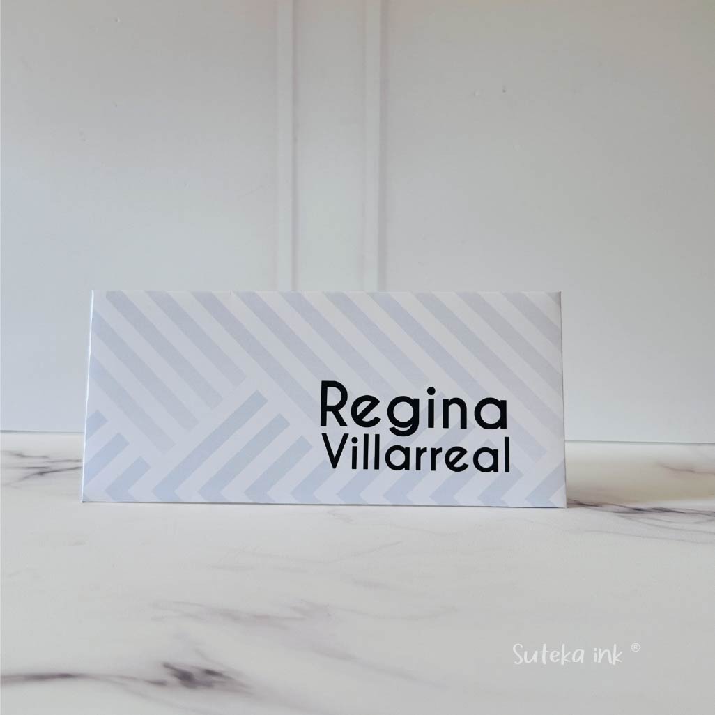Sobre de dinero personalizado | papel |en gris | Suteka ink®