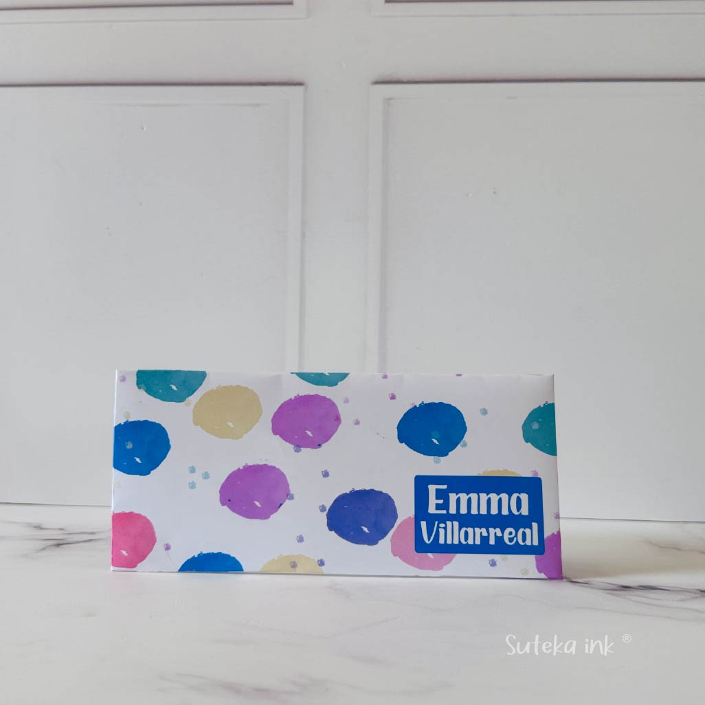 Sobre de dinero personalizado | papel | puntos colores | Suteka ink®