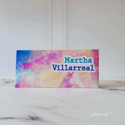 Sobre de dinero personalizado | papel |mural de colores| Suteka ink®