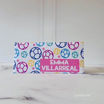 Sobre de dinero personalizado | papel |soccer rosa | Suteka ink®