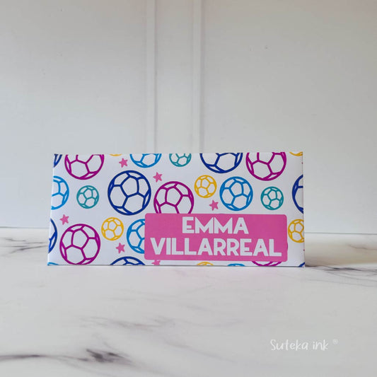 Sobre de dinero personalizado | papel |soccer rosa | Suteka ink®