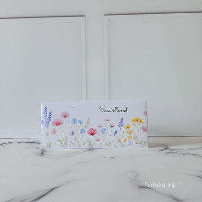 Sobre de dinero personalizado | papel |watercolor lavanda| Suteka ink®