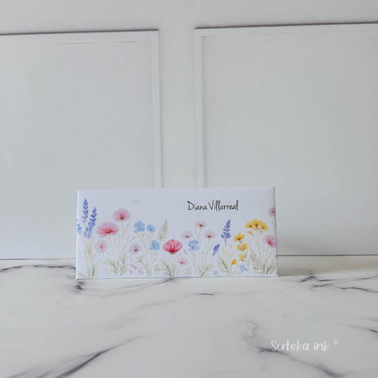 Sobre de dinero personalizado | papel |watercolor lavanda| Suteka ink®