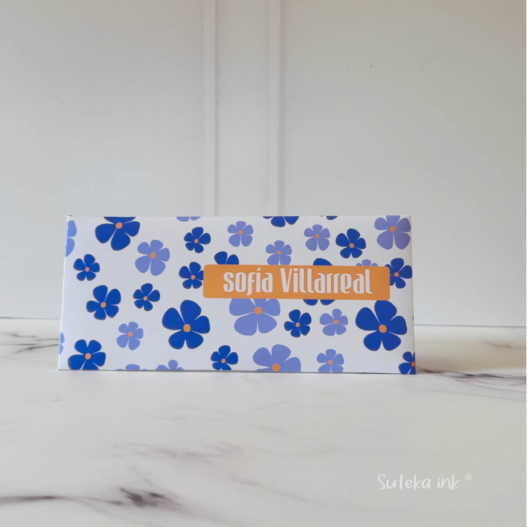 Sobre de dinero personalizado | papel | flores | Suteka ink®