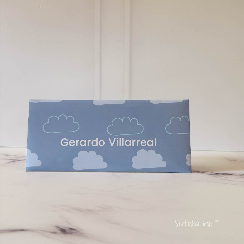 Sobre de dinero personalizado | papel| nube | Suteka ink®