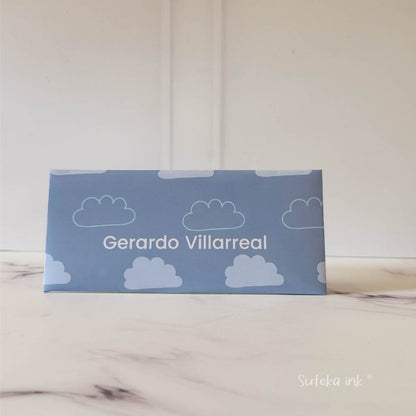 Sobre de dinero personalizado | papel| nube | Suteka ink®