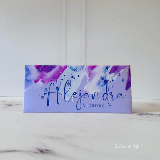 Sobre de dinero personalizado | papel |pincelada | Suteka ink®