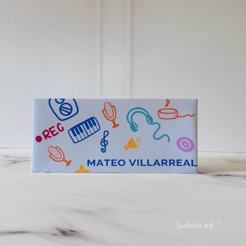 Sobre de dinero personalizado | papel | musical | Suteka ink®