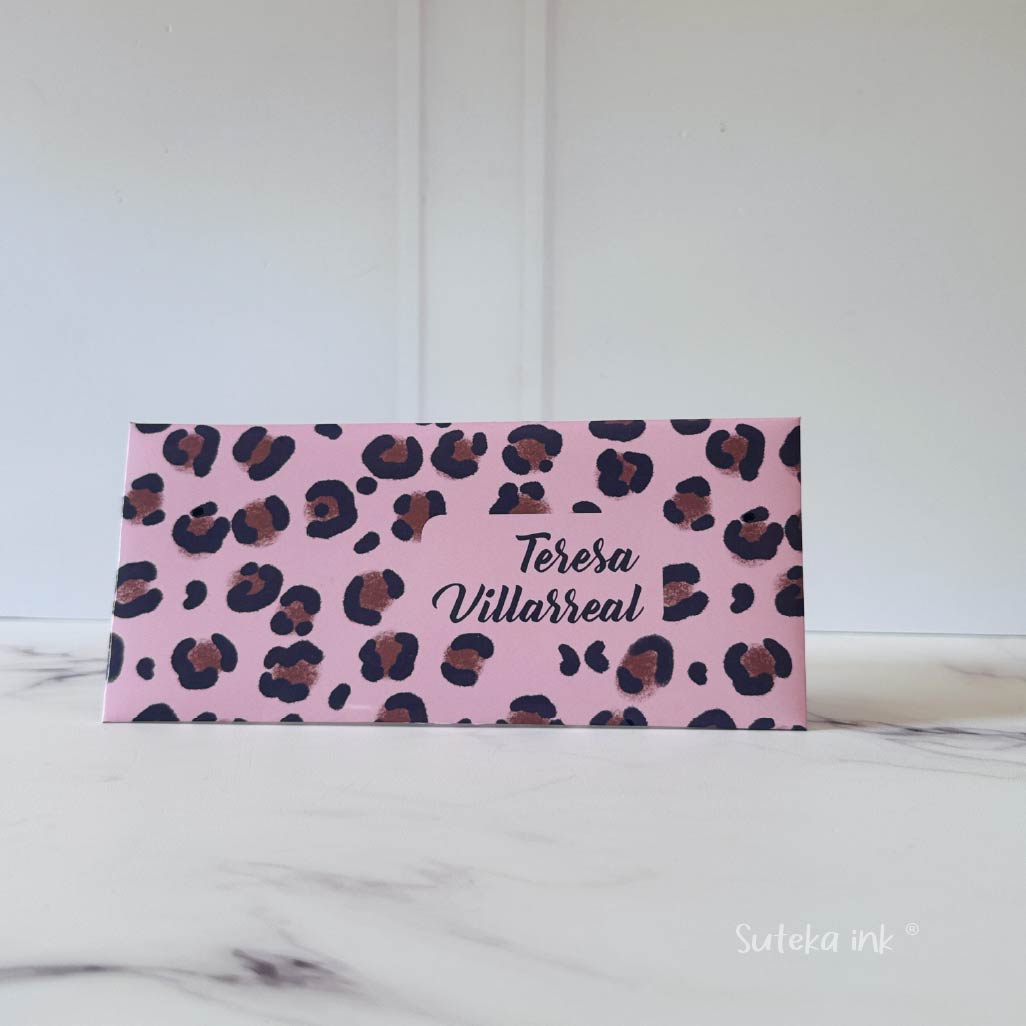 Sobre de dinero personalizado | papel |animal rosa | Suteka ink®
