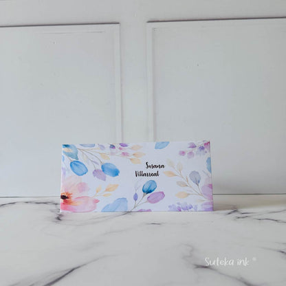 Sobre de dinero personalizado | papel | rosas | Suteka ink®