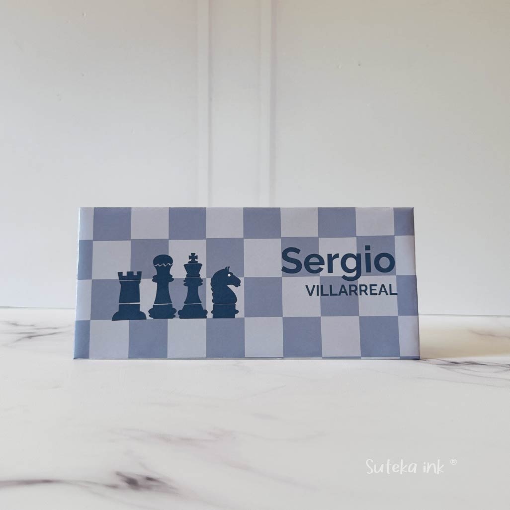 Sobre de dinero personalizado | papel | ajedrez | Suteka ink®