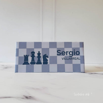 Sobre de dinero personalizado | papel | ajedrez | Suteka ink®
