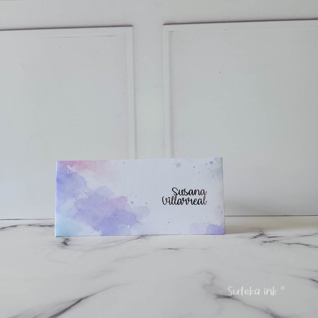 Sobre de dinero personalizado | papel |rosado | Suteka ink®