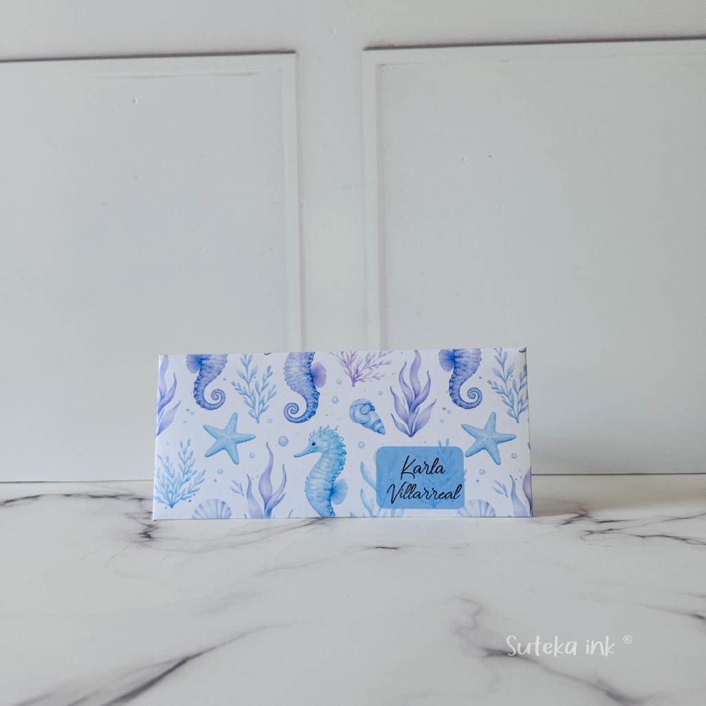 Sobre de dinero personalizado | papel| marina | papel | Suteka ink®