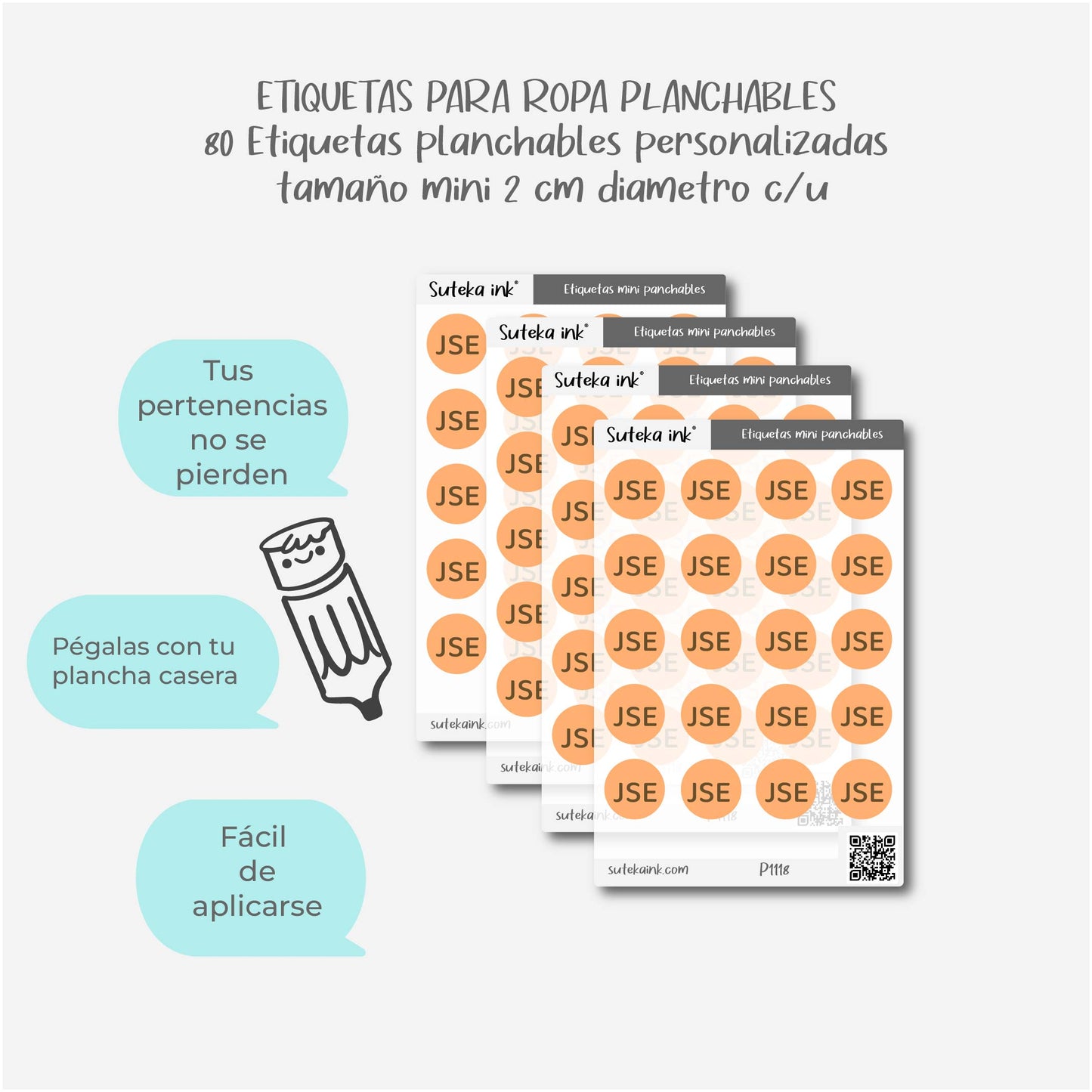 Etiquetas mini para ropa planchables | Crea tus propias etiquetas