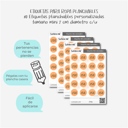 Etiquetas mini para ropa planchables | Crea tus propias etiquetas