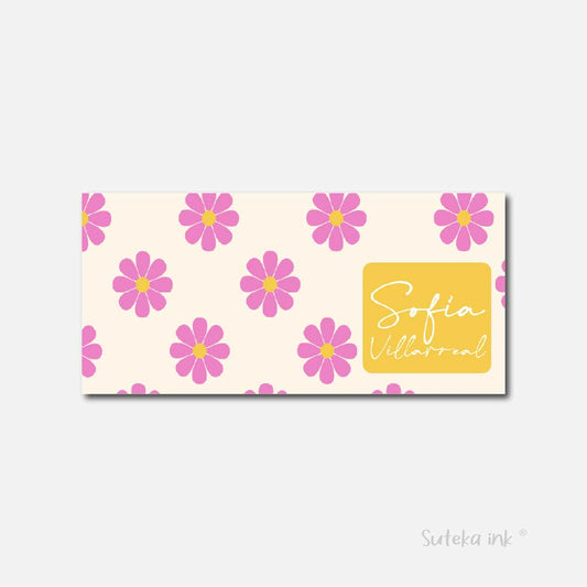 Sobre de dinero personalizado para regalo | margaritas| Suteka ink®
