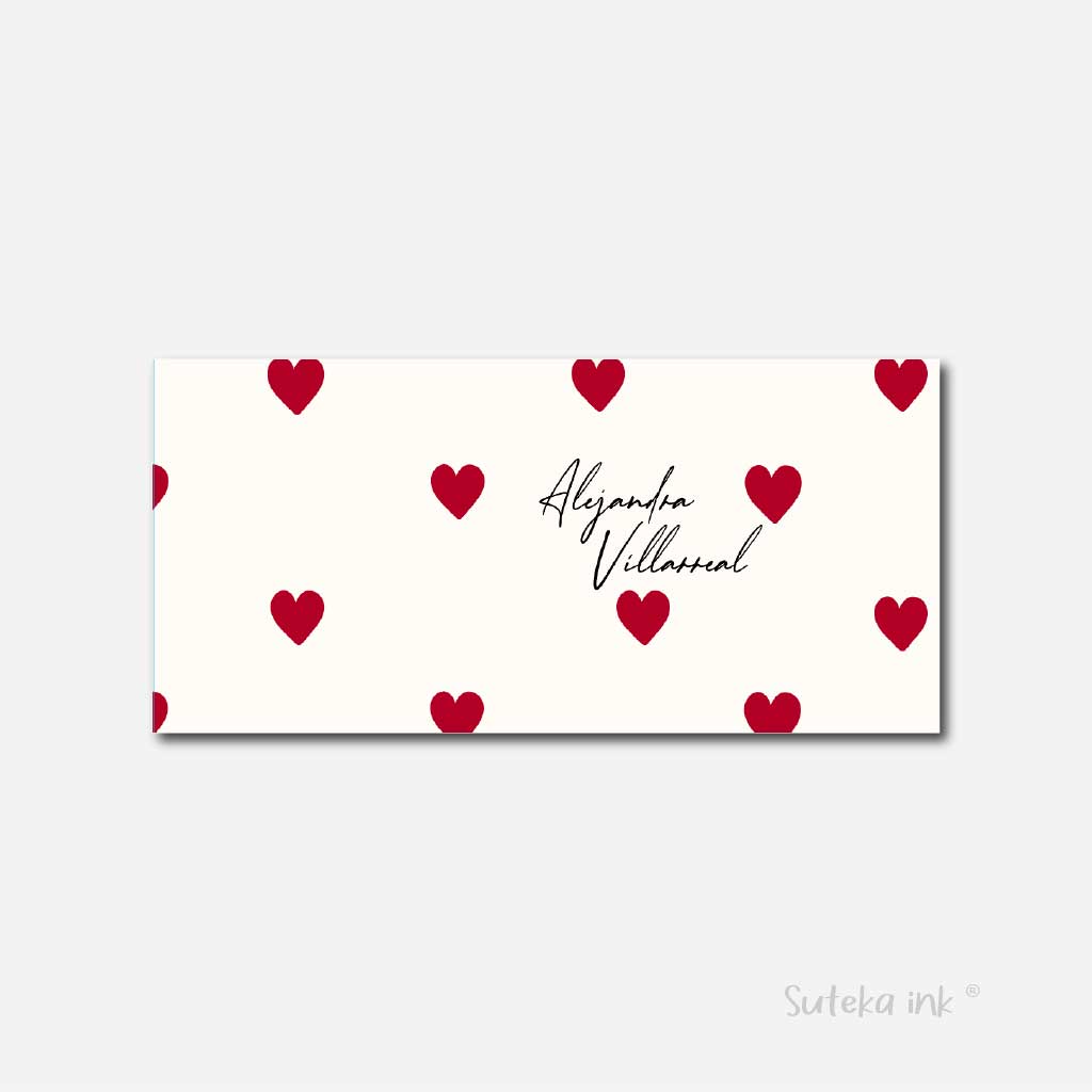 Sobre de dinero personalizado para regalo | corazones | Suteka ink®