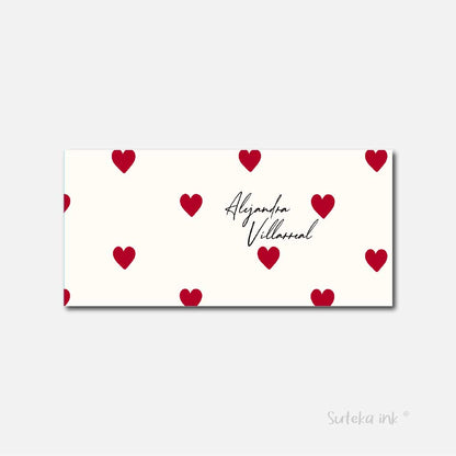 Sobre de dinero personalizado para regalo | corazones | Suteka ink®