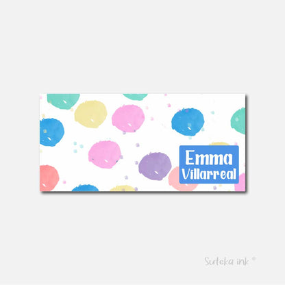 Sobre de dinero personalizado para regalo | puntos colores | Suteka ink®