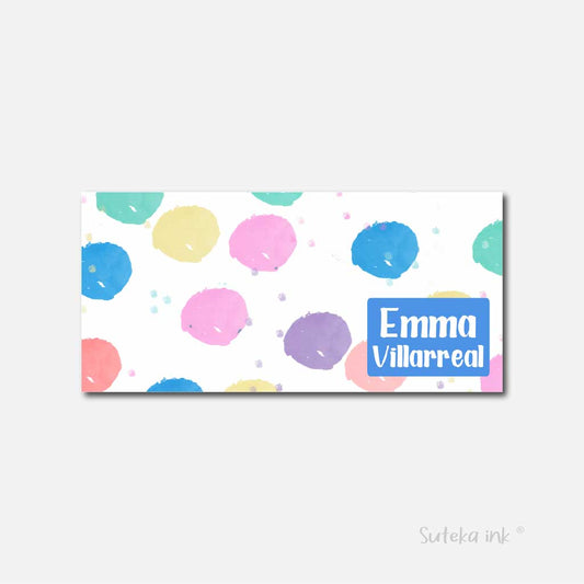 Sobre de dinero personalizado para regalo | puntos colores | Suteka ink®