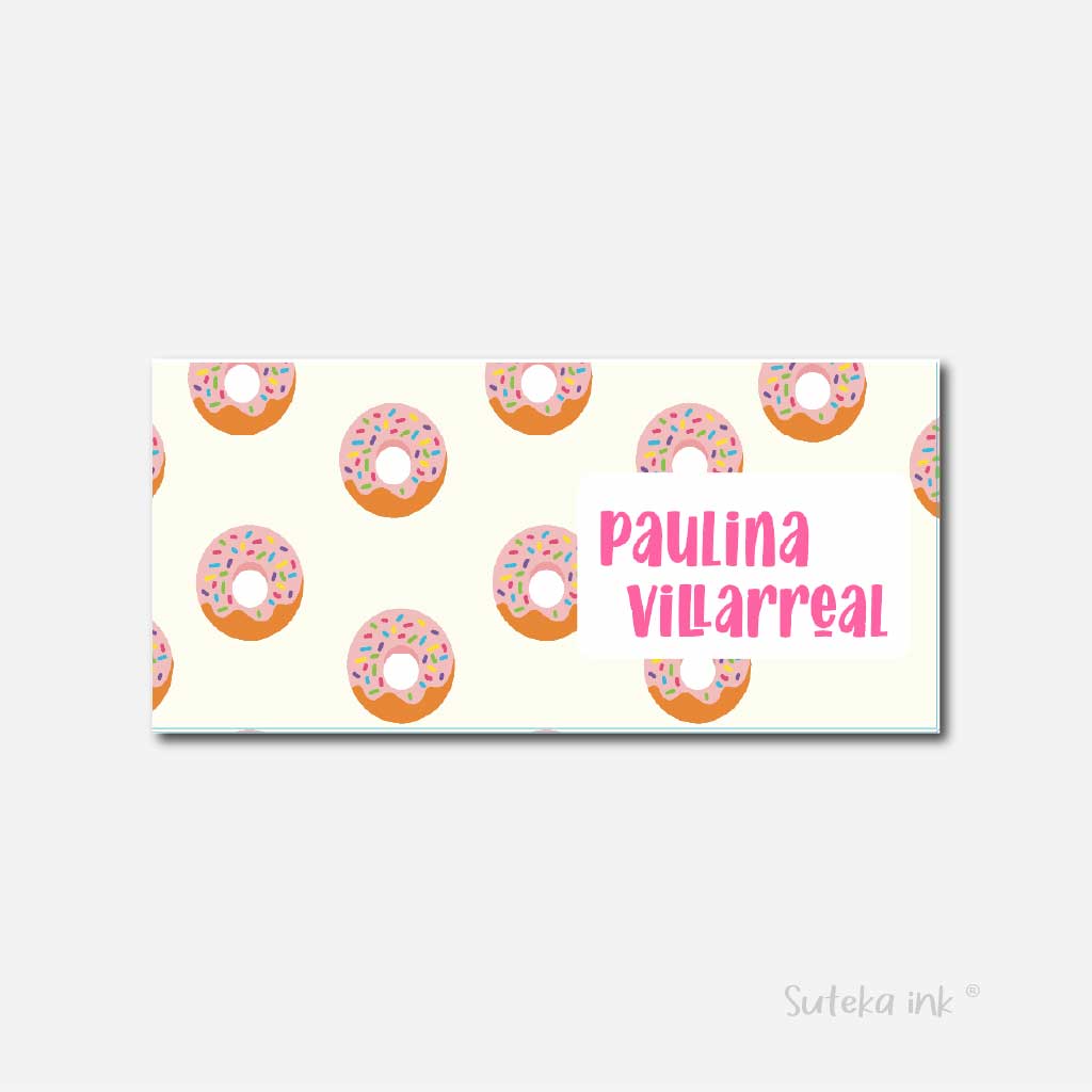 Sobre de dinero personalizado para regalo | donas | Suteka ink®