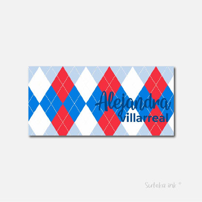Sobre de dinero personalizado para regalo | rombos rojos | Suteka ink®