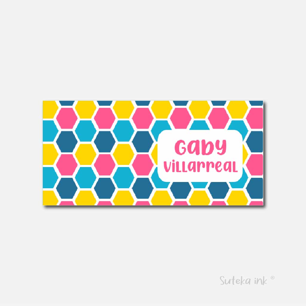 Sobre de dinero personalizado para regalo | hexágonos | Suteka ink®