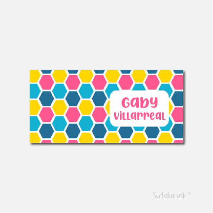 Sobre de dinero personalizado para regalo | hexágonos | Suteka ink®
