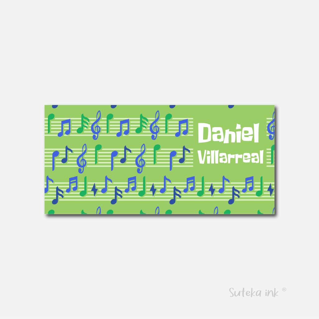 Sobre de dinero personalizado para regalo | letras musicales | Suteka ink®