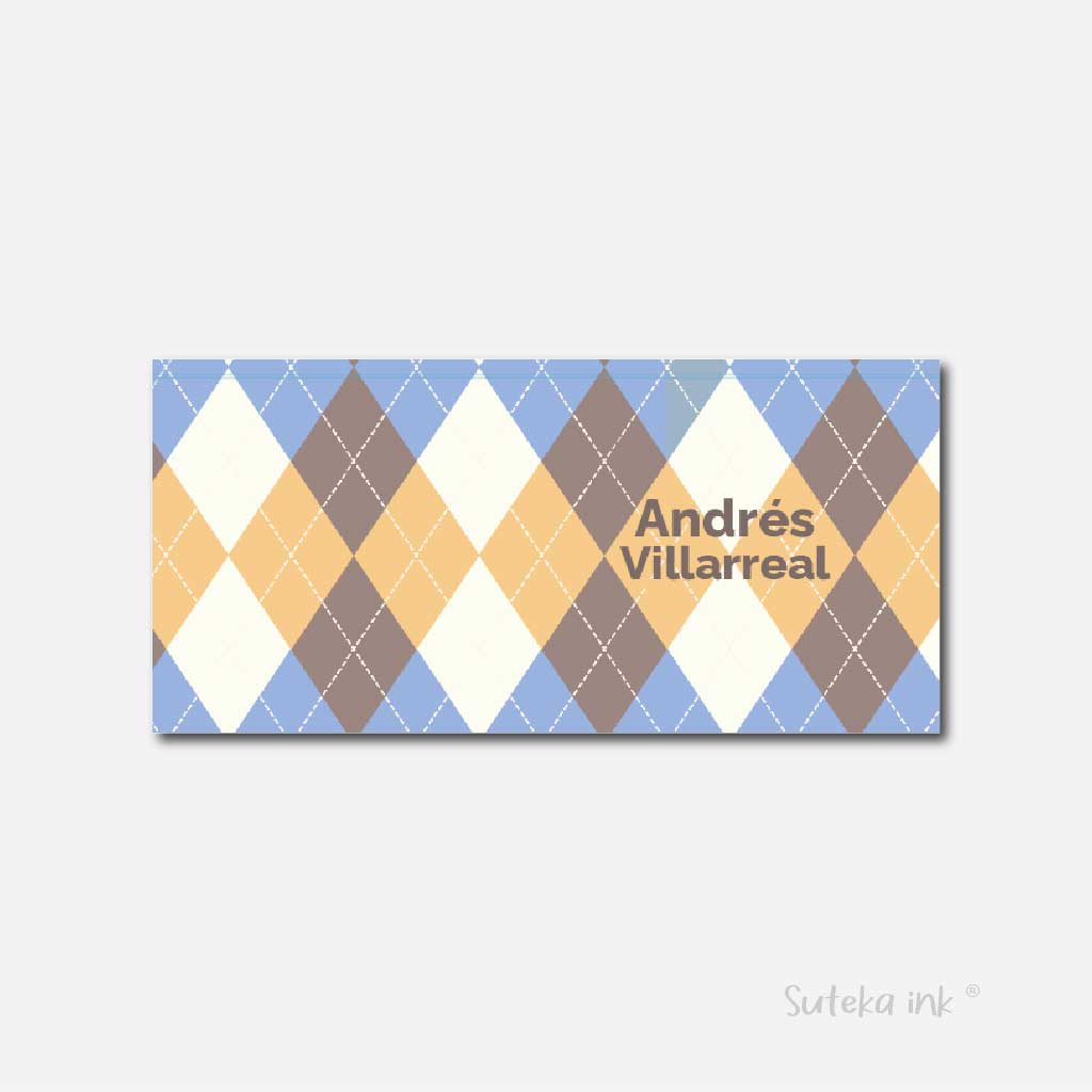 Sobre de dinero personalizado para regalo | rombo amarillo | Suteka ink®